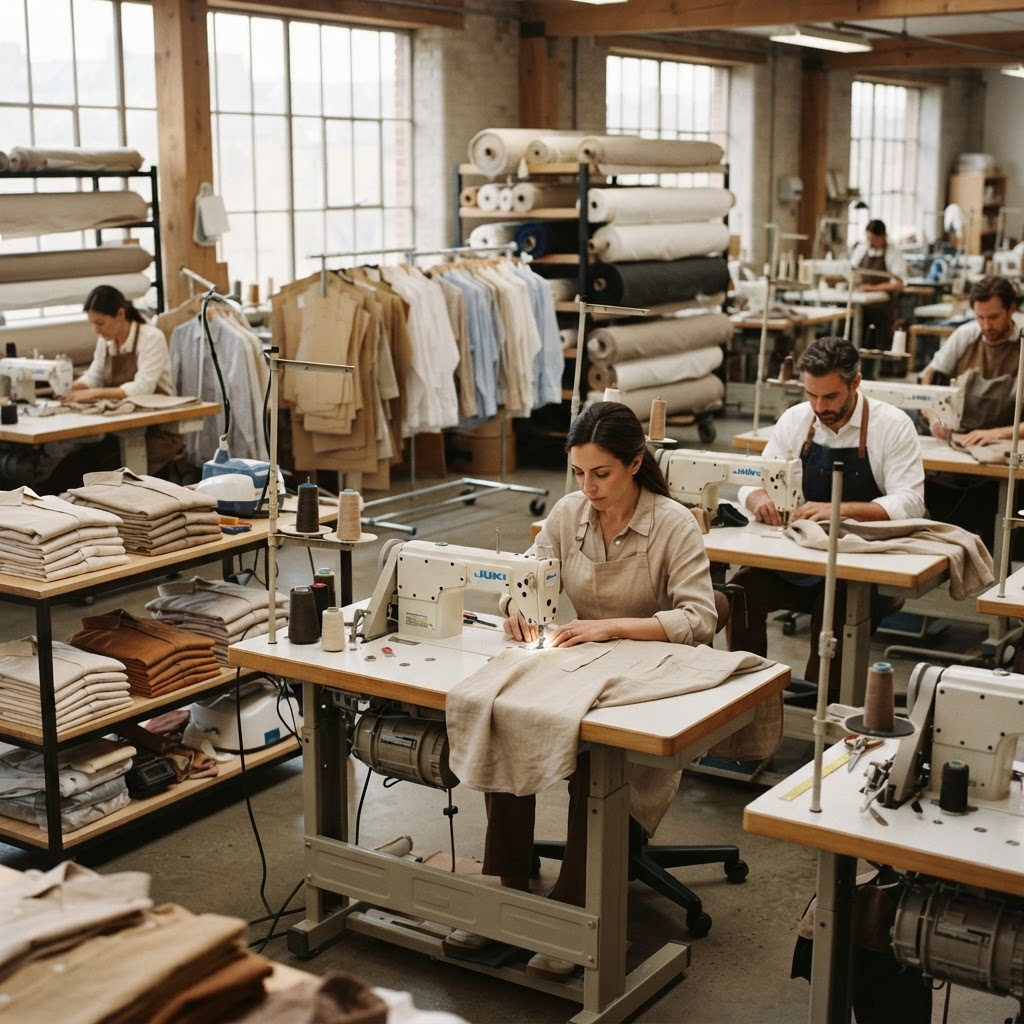 Inside the MEZAN FASHION manufacturing workshop